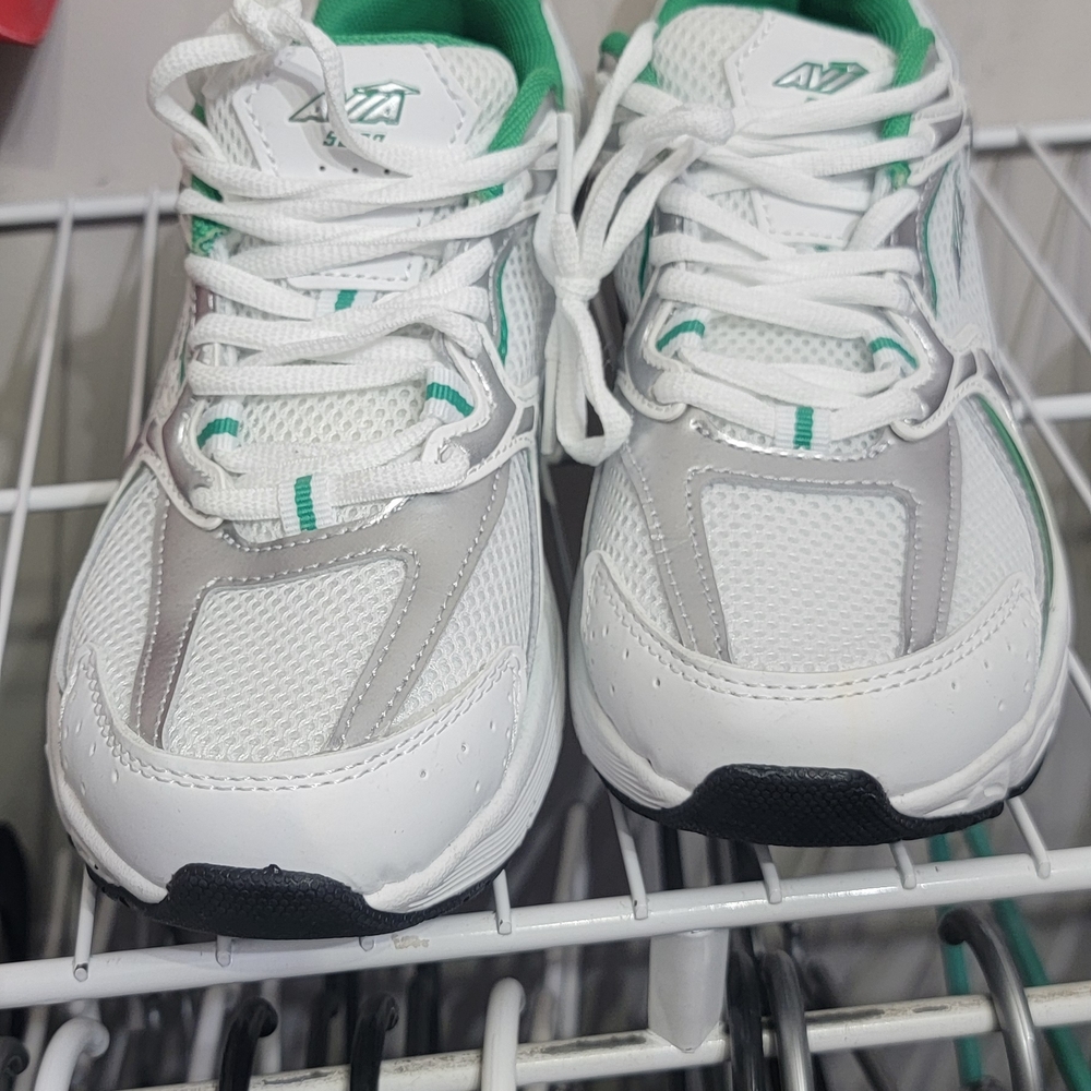 Avia Kids White and Silver Sneakers
